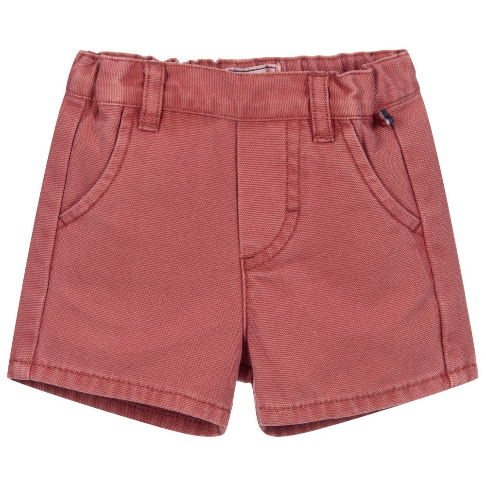Tartine et Chocolat - Boys Red Cotton Shorts | Childrensalon