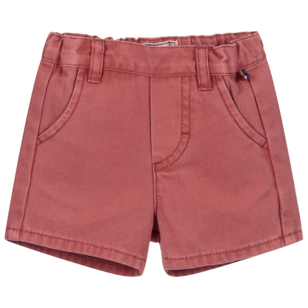 Tartine et Chocolat-Boys Red Cotton Shorts | Childrensalon Outlet