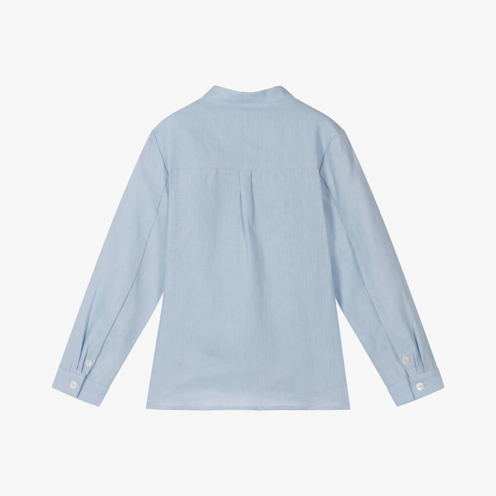 Tartine et Chocolat-قميص كتان بلون السماء للأولاد | Childrensalon Outlet