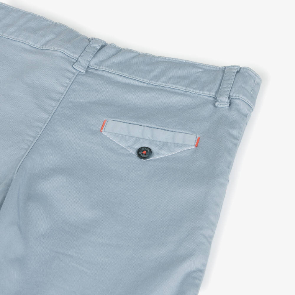 Tartine et Chocolat-Boys Soft Blue Twill Shorts | Childrensalon Outlet