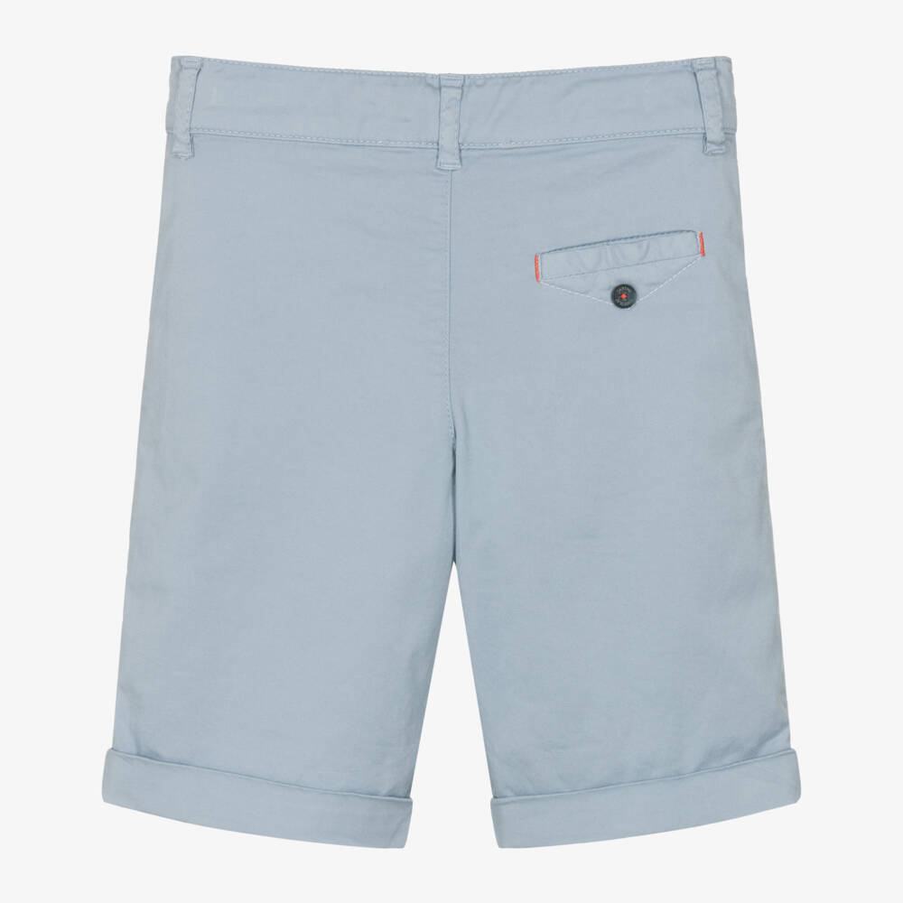 Tartine et Chocolat-Boys Soft Blue Twill Shorts | Childrensalon Outlet