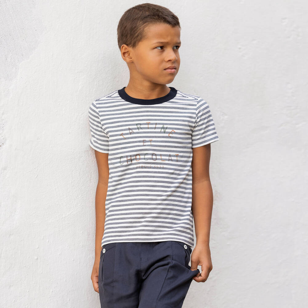 Tartine et Chocolat-Хлопковая футболка в полоску | Childrensalon Outlet