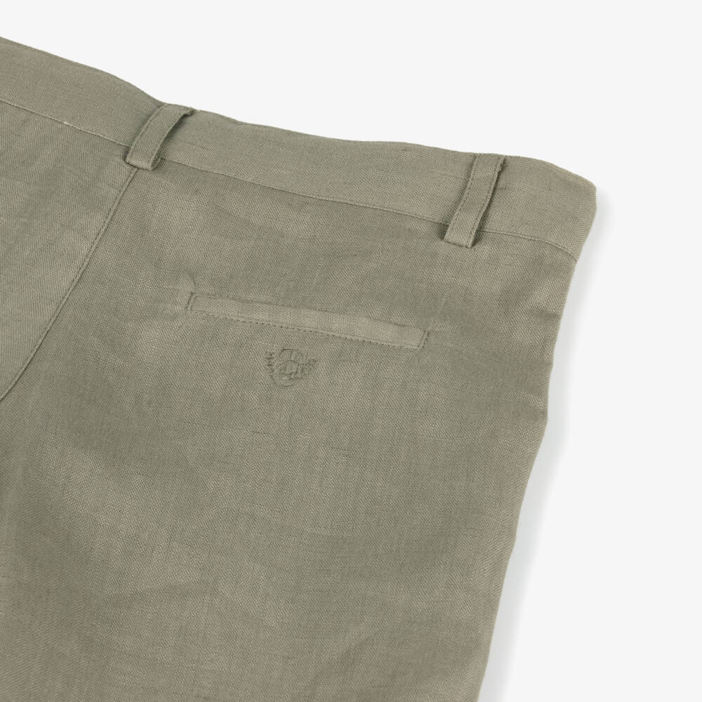 Tartine et Chocolat-شورت صيفي أخضر من الكتان للأولاد | Childrensalon Outlet