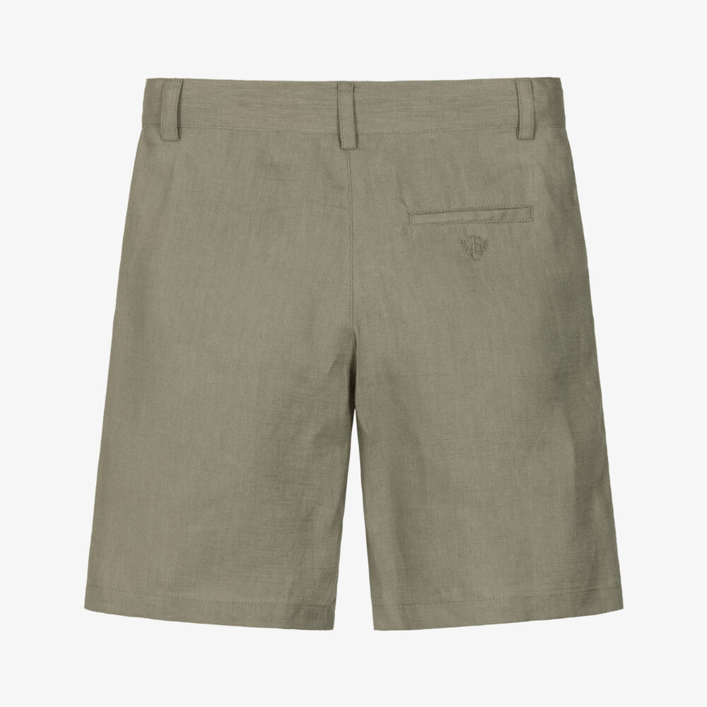 Tartine et Chocolat-شورت صيفي أخضر من الكتان للأولاد | Childrensalon Outlet