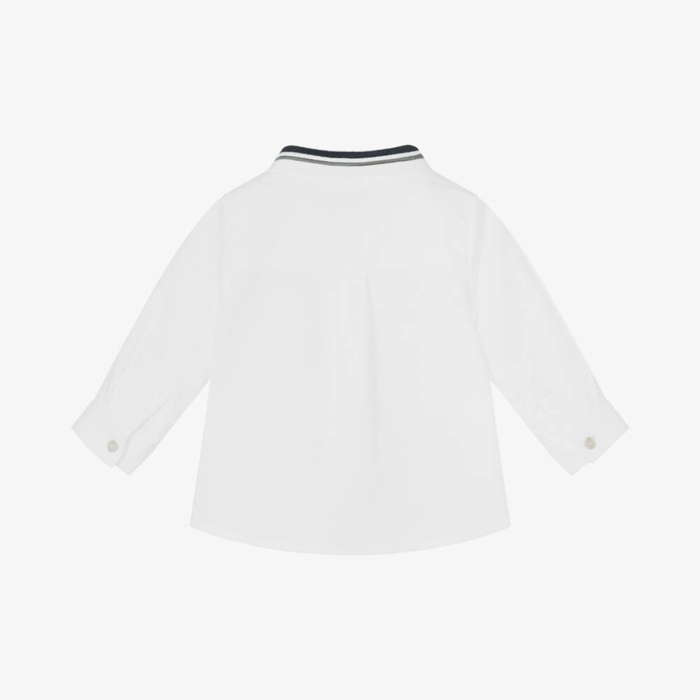 Tartine et Chocolat-Boys White Cotton Long Sleeve Shirt | Childrensalon Outlet
