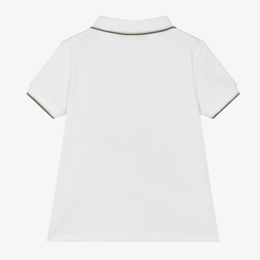 Tartine et Chocolat-Boys White Cotton Piqué Polo Shirt | Childrensalon Outlet