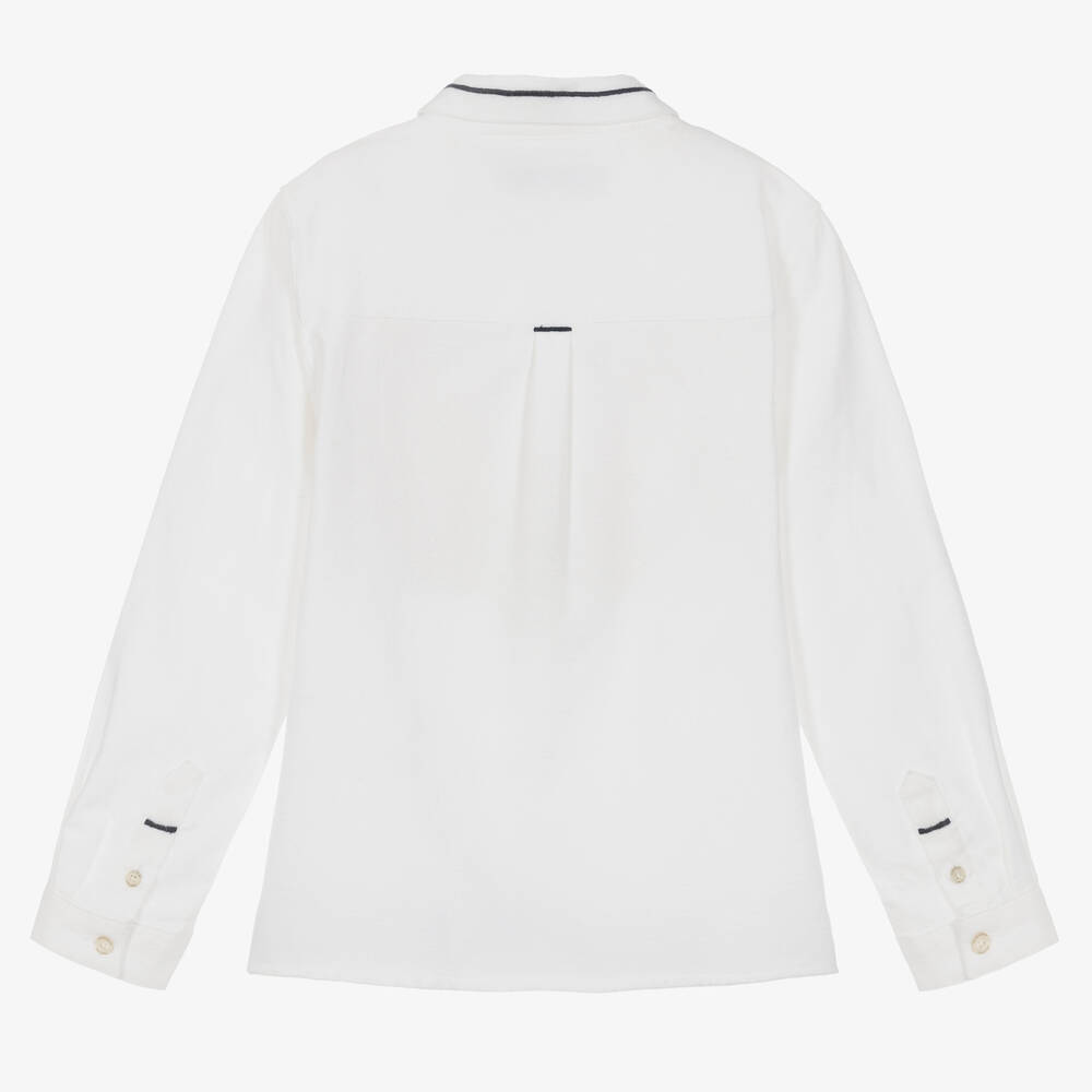 Tartine et Chocolat-Boys White Cotton Shirt | Childrensalon Outlet