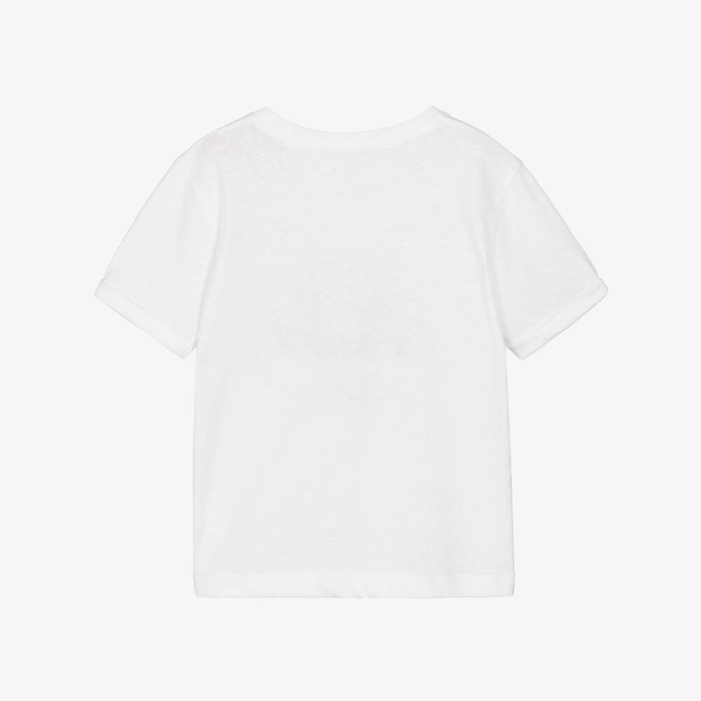 Tartine et Chocolat-Boys White Cotton Surf Print T-Shirt | Childrensalon Outlet