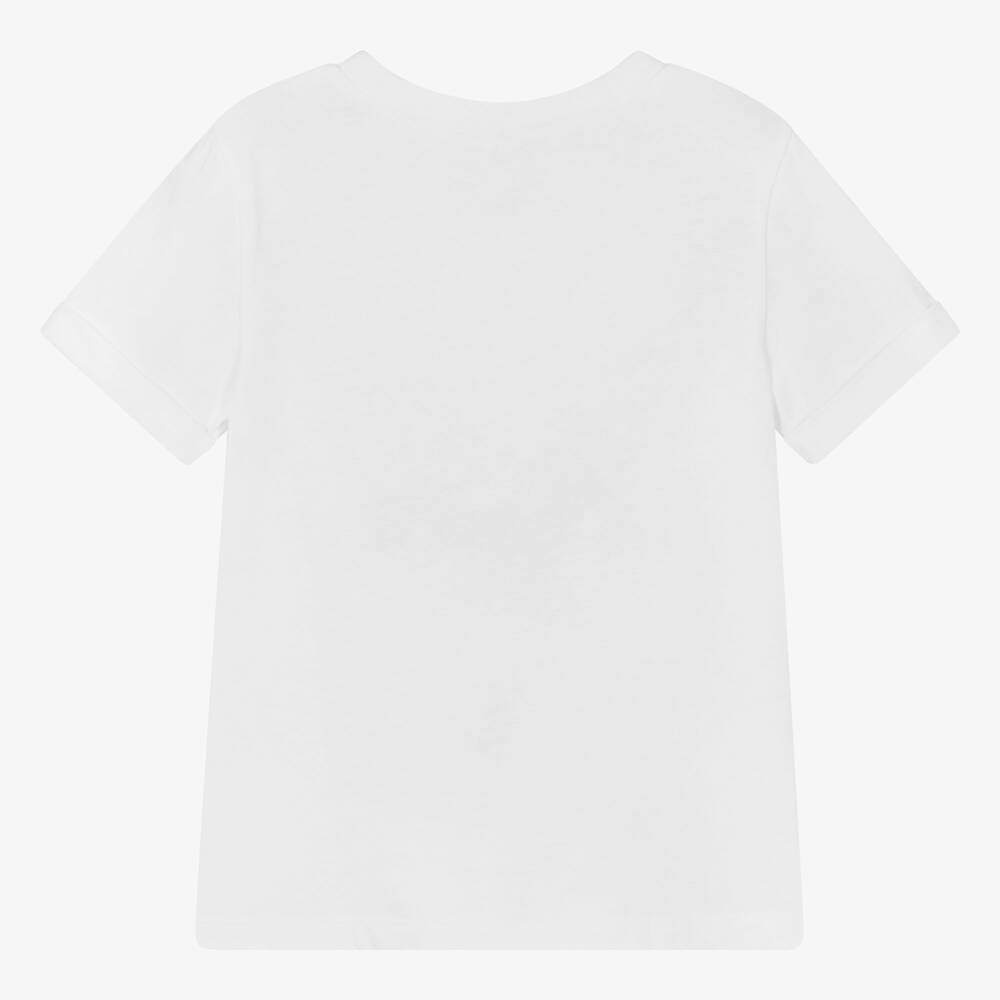 Tartine et Chocolat-Boys White Cotton Truck T-Shirt | Childrensalon Outlet