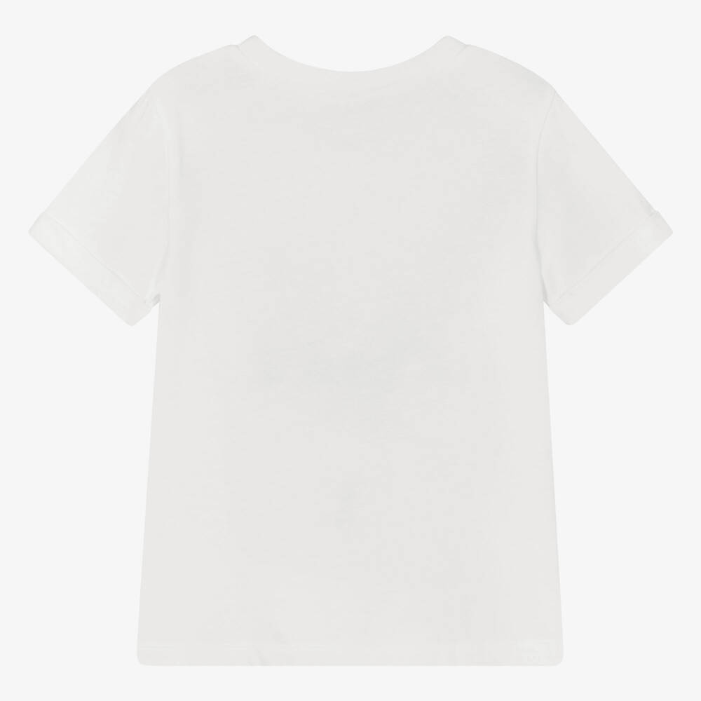 Tartine et Chocolat-Boys White Cotton Yacht T-Shirt | Childrensalon Outlet