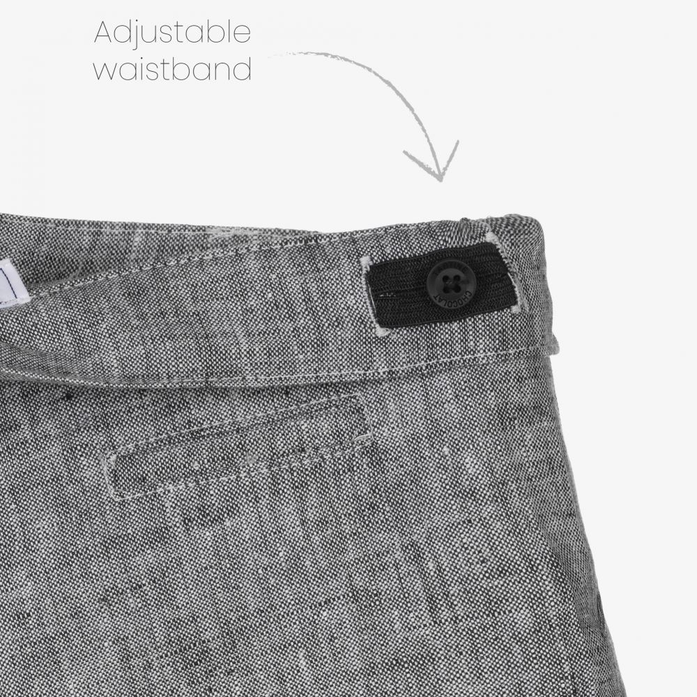 Tartine et Chocolat-Белая рубашка и серые шорты для мальчиков | Childrensalon Outlet