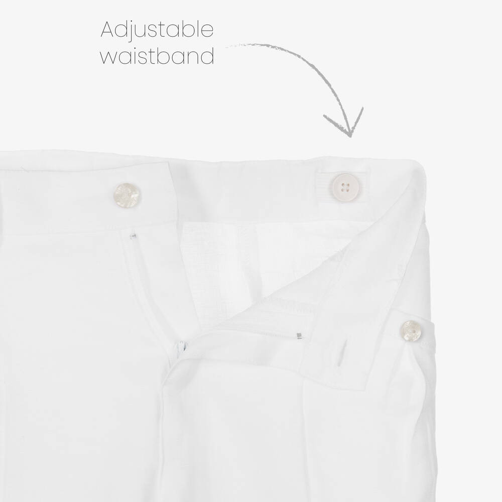 Tartine et Chocolat-Boys White Linen Shorts | Childrensalon Outlet