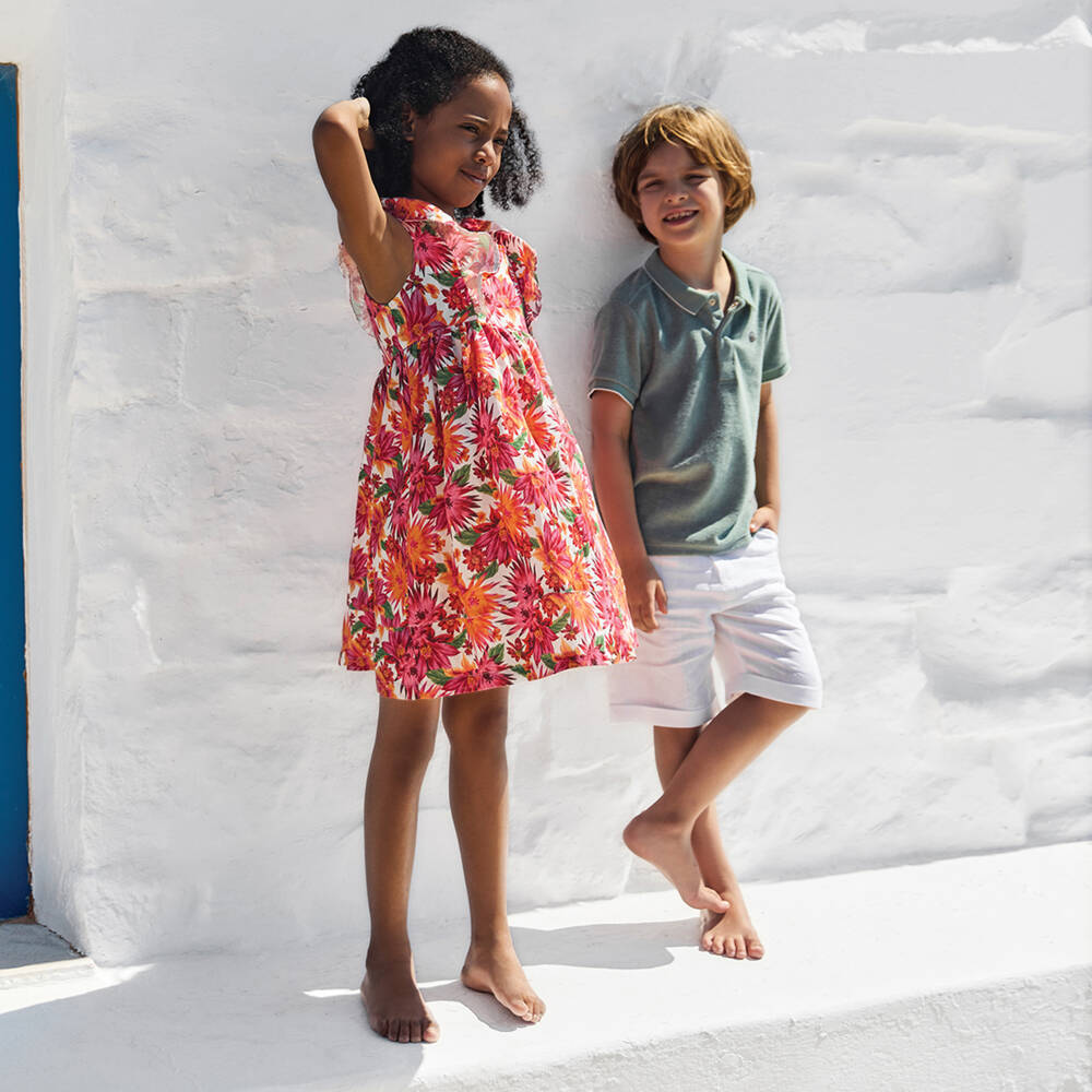 Tartine et Chocolat-Boys White Linen Shorts with Buttoned Tabs | Childrensalon Outlet
