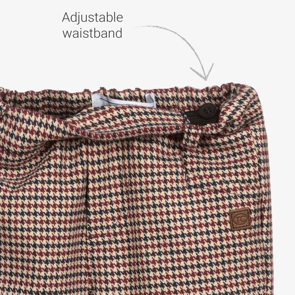 Tartine et Chocolat-طقم قميص قطن وبنطلون لون أبيض وأحمر للأولاد | Childrensalon Outlet