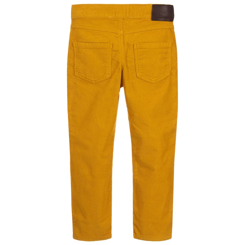Tartine et Chocolat-Boys Yellow Corduroy Trousers | Childrensalon Outlet