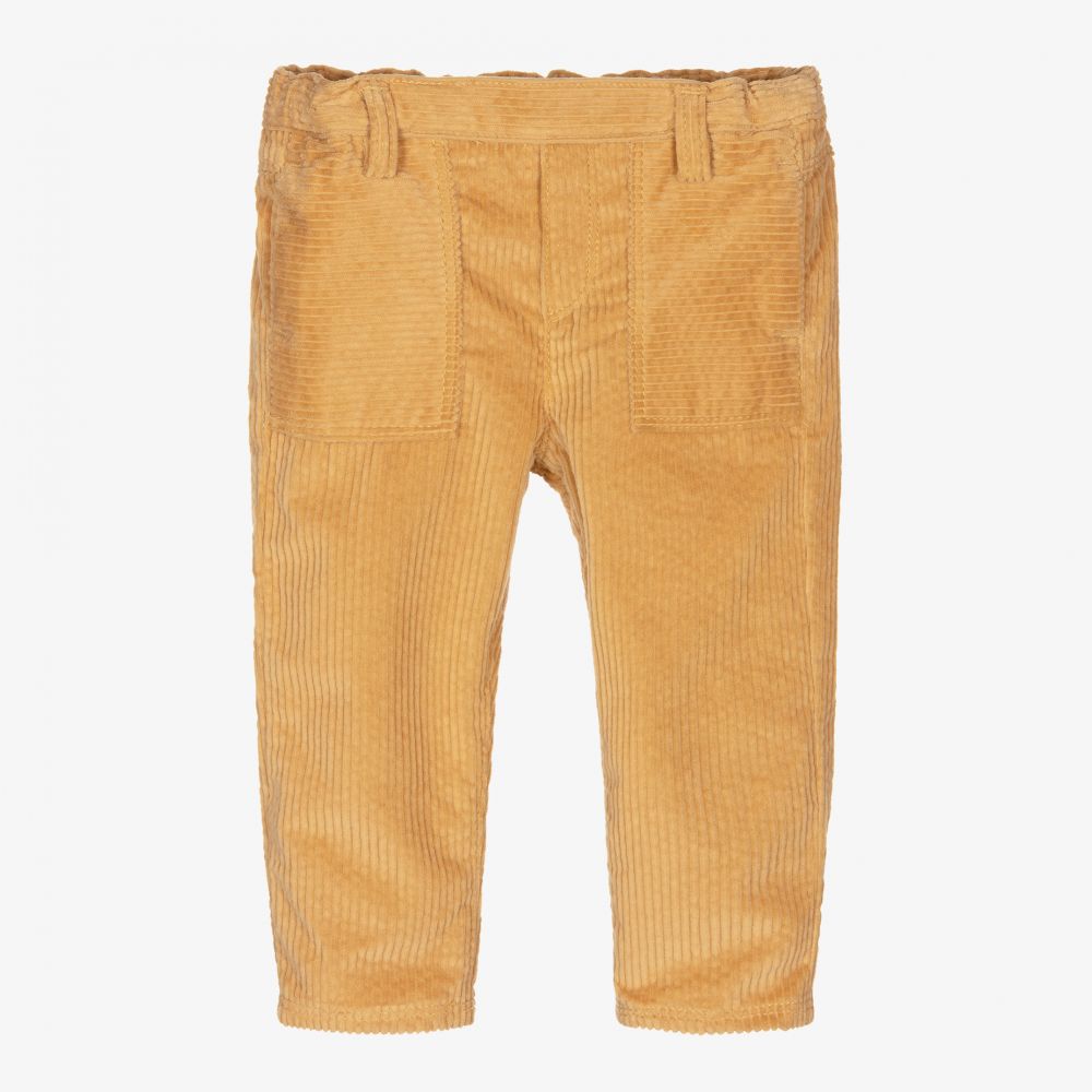 Tartine et Chocolat - Boys Yellow Corduroy Trousers | Childrensalon