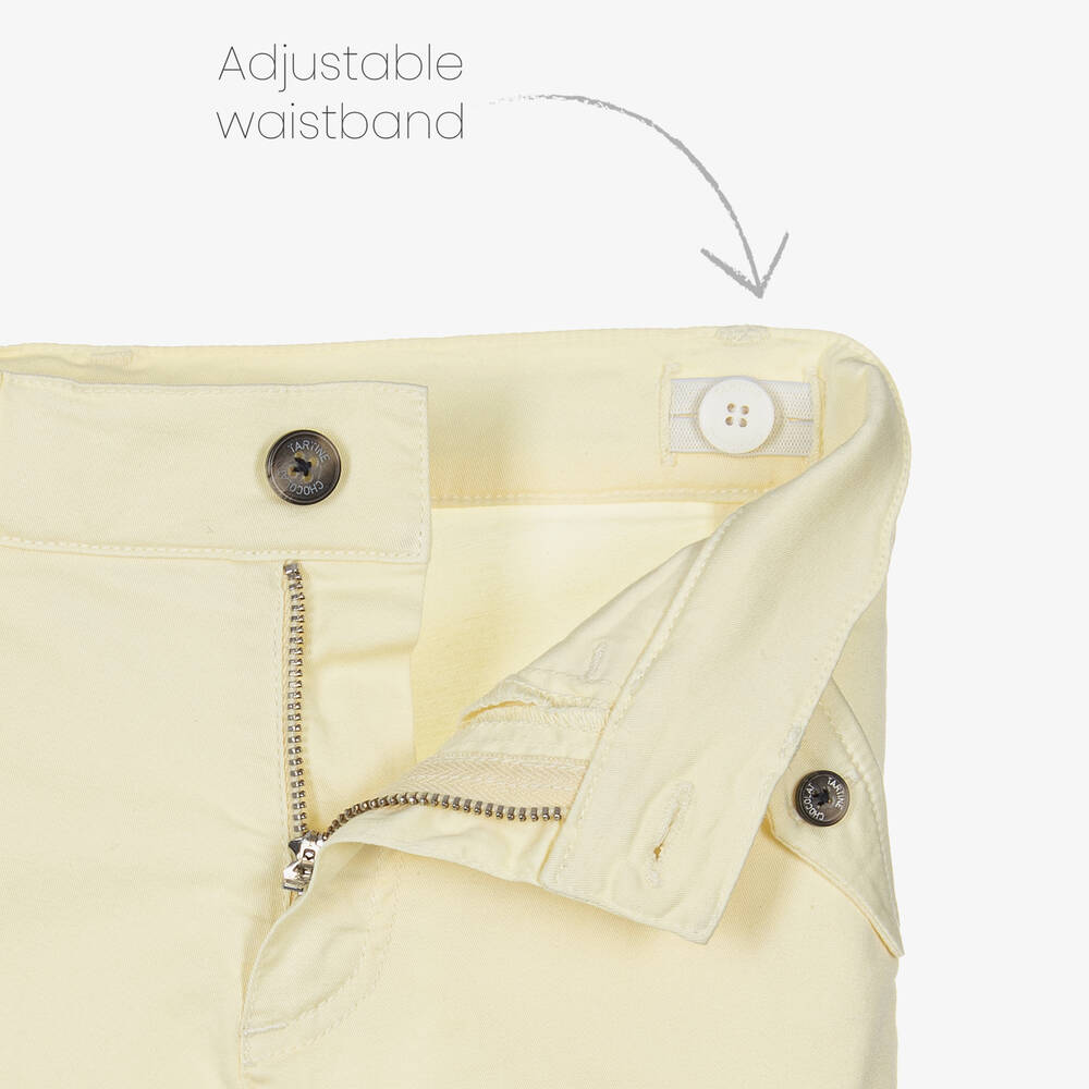 Tartine et Chocolat-Boys Yellow Cotton Chino Shorts | Childrensalon Outlet
