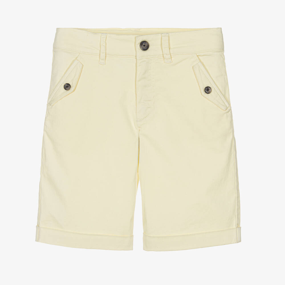 Tartine et Chocolat - Boys Yellow Cotton Chino Shorts | Childrensalon