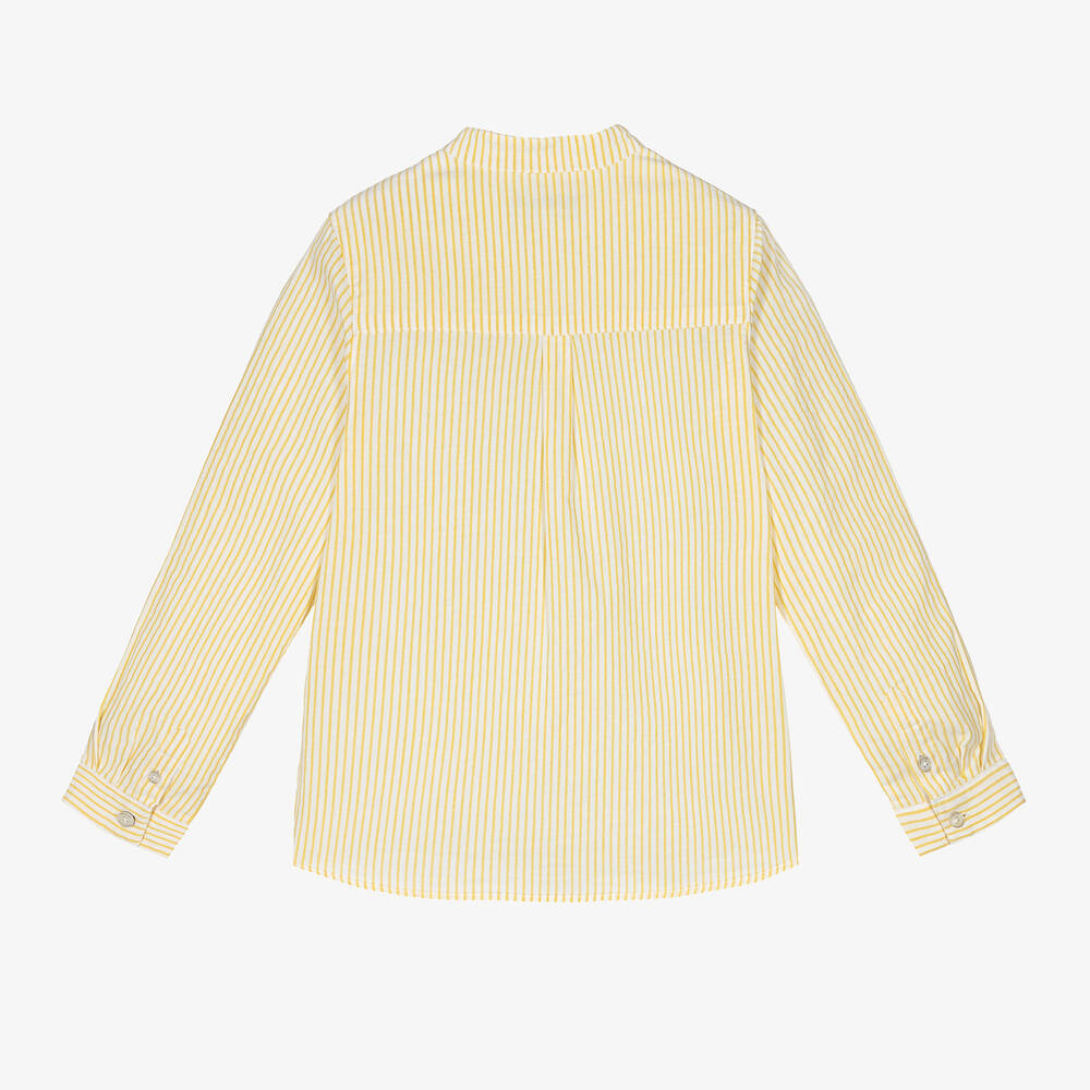 yellow and white striped shirt