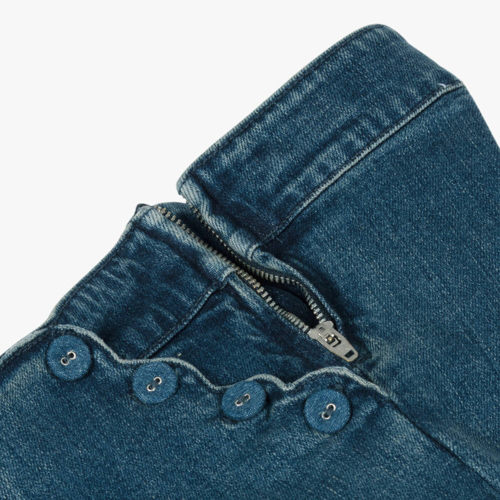 Tartine et Chocolat-Girls Azure Denim Casual Trousers | Childrensalon Outlet