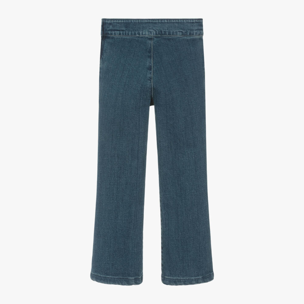 Tartine et Chocolat-Girls Azure Denim Casual Trousers | Childrensalon Outlet
