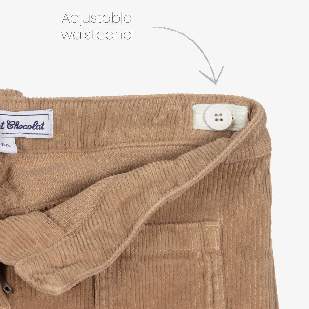 Tartine et Chocolat-Girls Beige Corduroy Trousers | Childrensalon Outlet