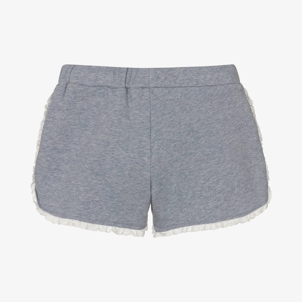 Tartine et Chocolat-شورت قطن جيرسي لون أزرق للبنات | Childrensalon Outlet