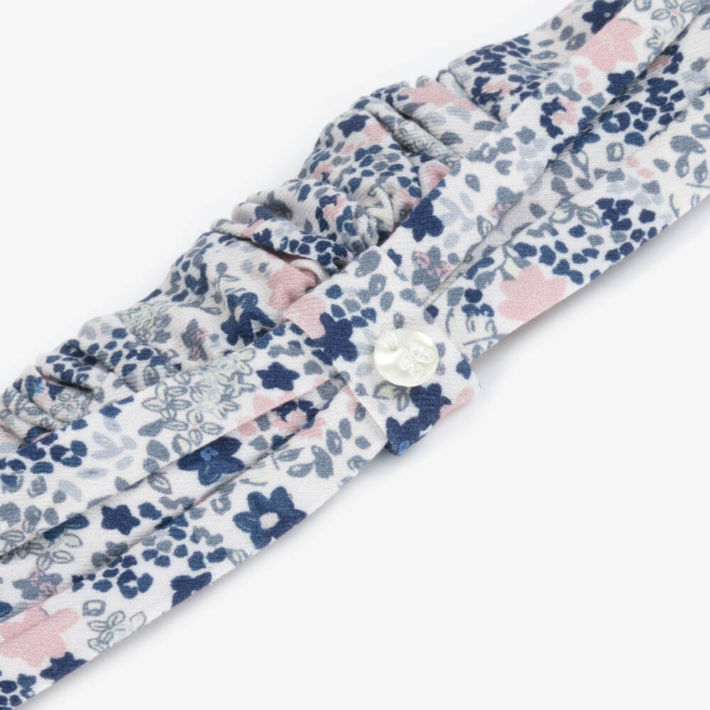 Tartine et Chocolat-طوق شعر أزرق مزين بالورود للبنات | Childrensalon Outlet