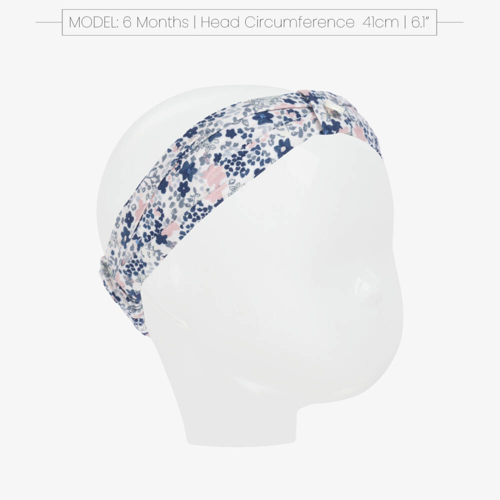 Tartine et Chocolat-طوق شعر أزرق مزين بالورود للبنات | Childrensalon Outlet