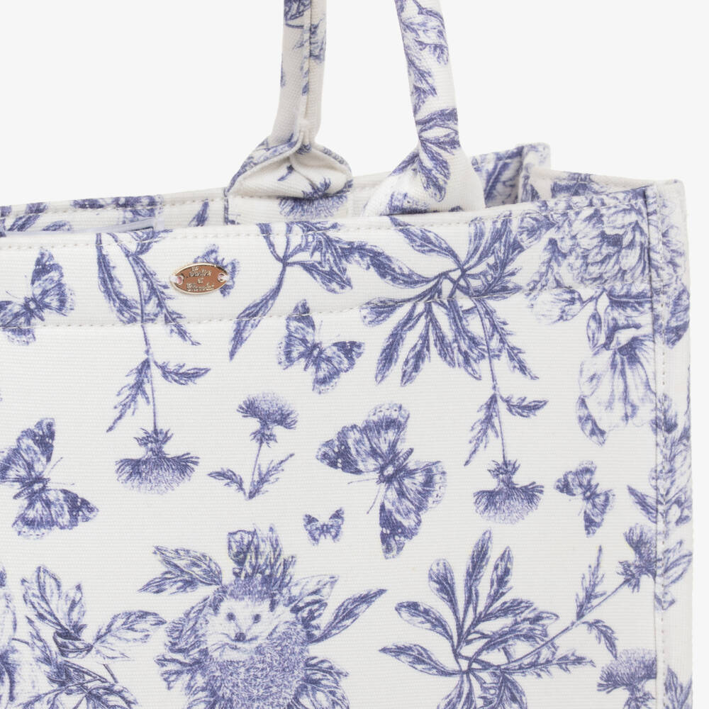 Tartine et Chocolat-Сумка синий и белый с цветочным узором для девочек | Childrensalon Outlet