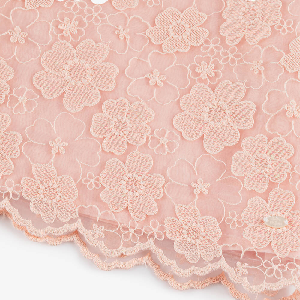Tartine et Chocolat-Girls Blush Floral Organza Gown | Childrensalon Outlet