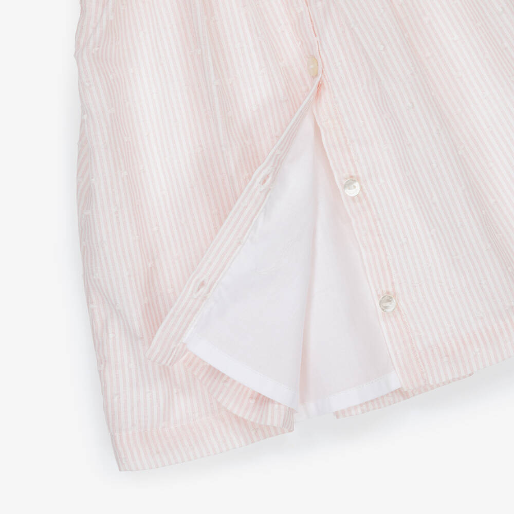 Tartine et Chocolat-Girls' Blush Handcrafted Cotton Frock | Childrensalon Outlet
