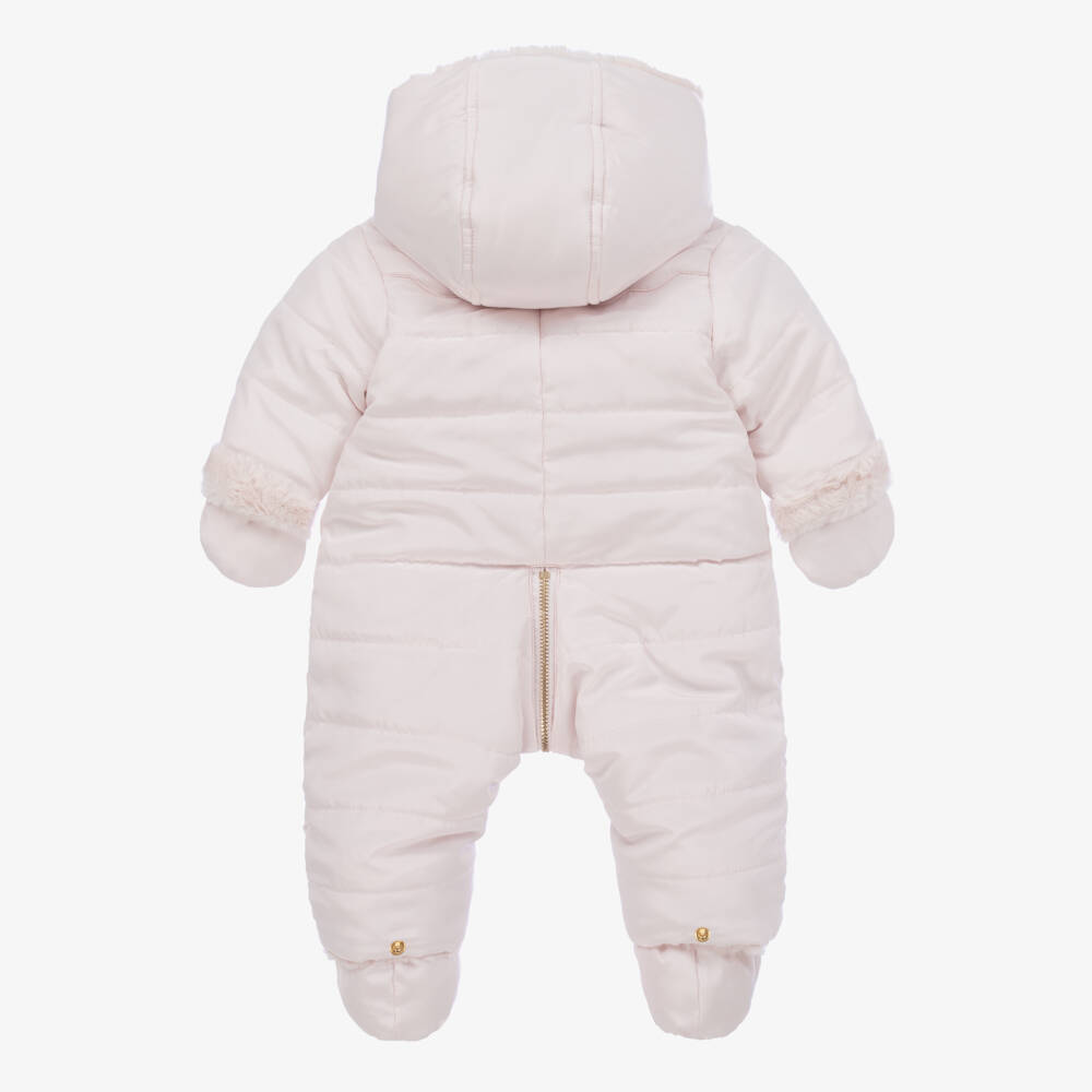 Tartine et Chocolat-Girls Blush Reversible Cozy Snowsuit | Childrensalon Outlet