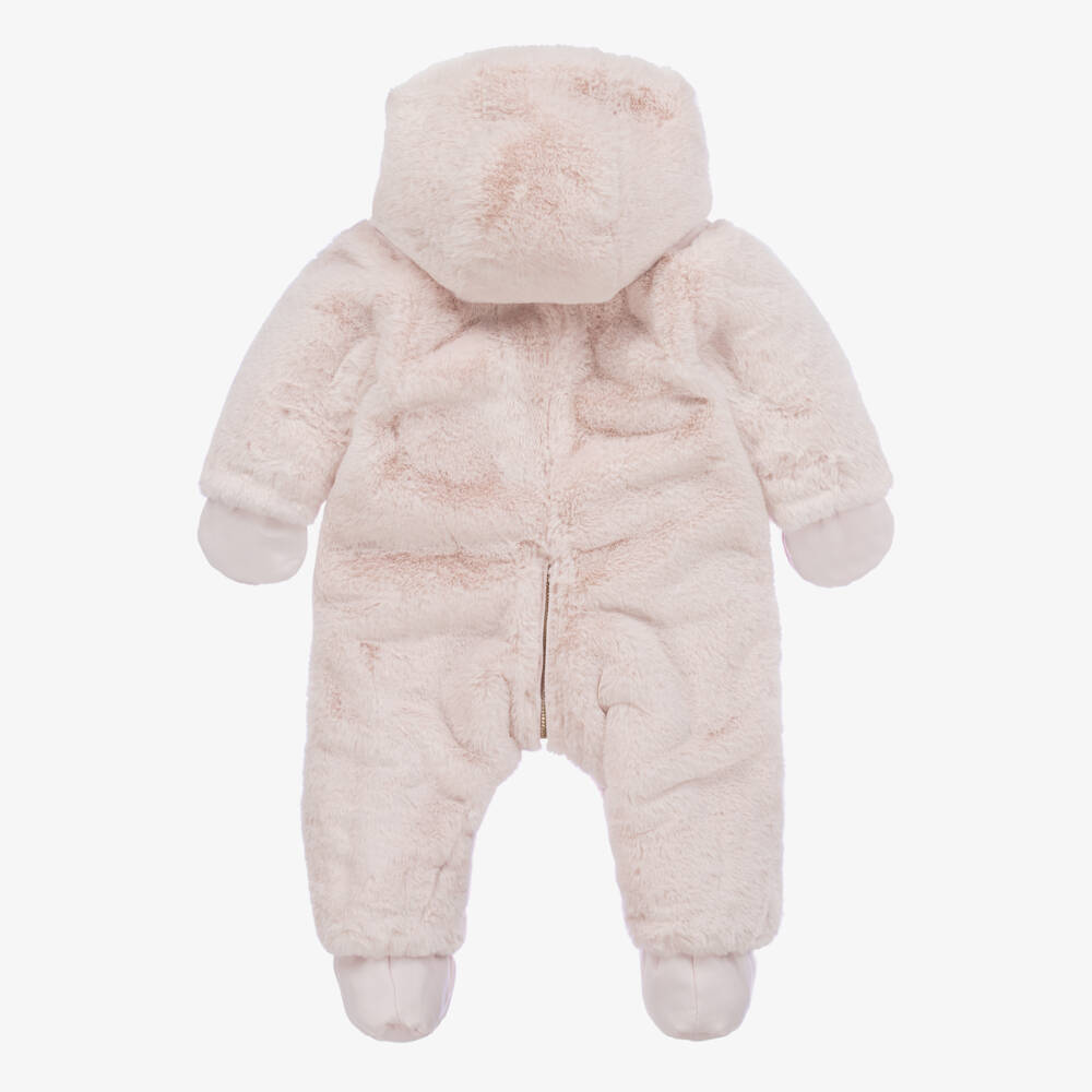 Tartine et Chocolat-Girls Blush Reversible Cozy Snowsuit | Childrensalon Outlet