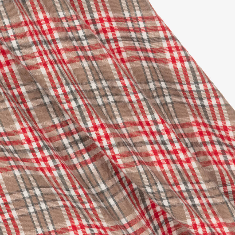 Tartine et Chocolat-Коричнево-красное платье в клетку для девочек | Childrensalon Outlet