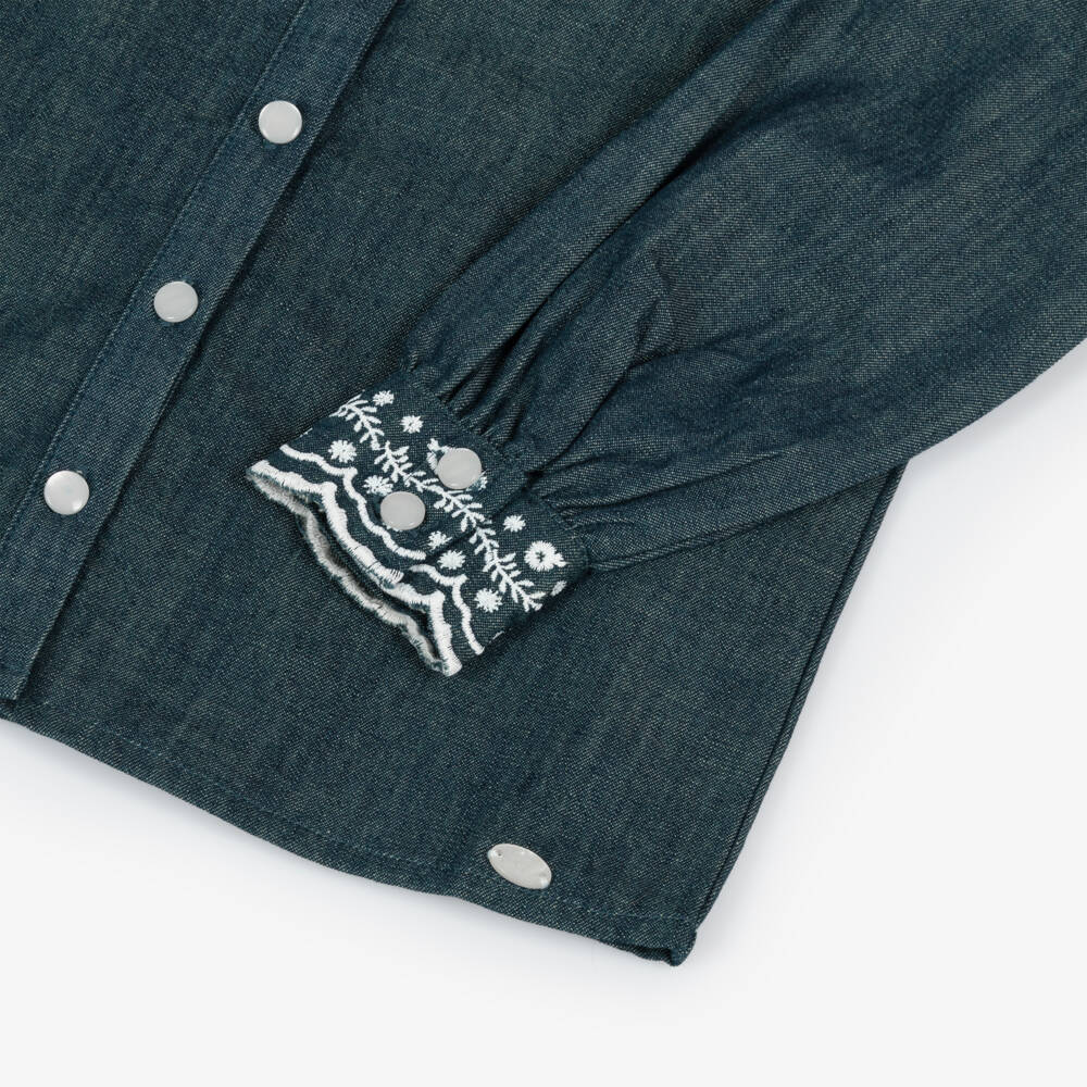 Tartine et Chocolat-بلوزة شامبراي لون أزرق | Childrensalon Outlet