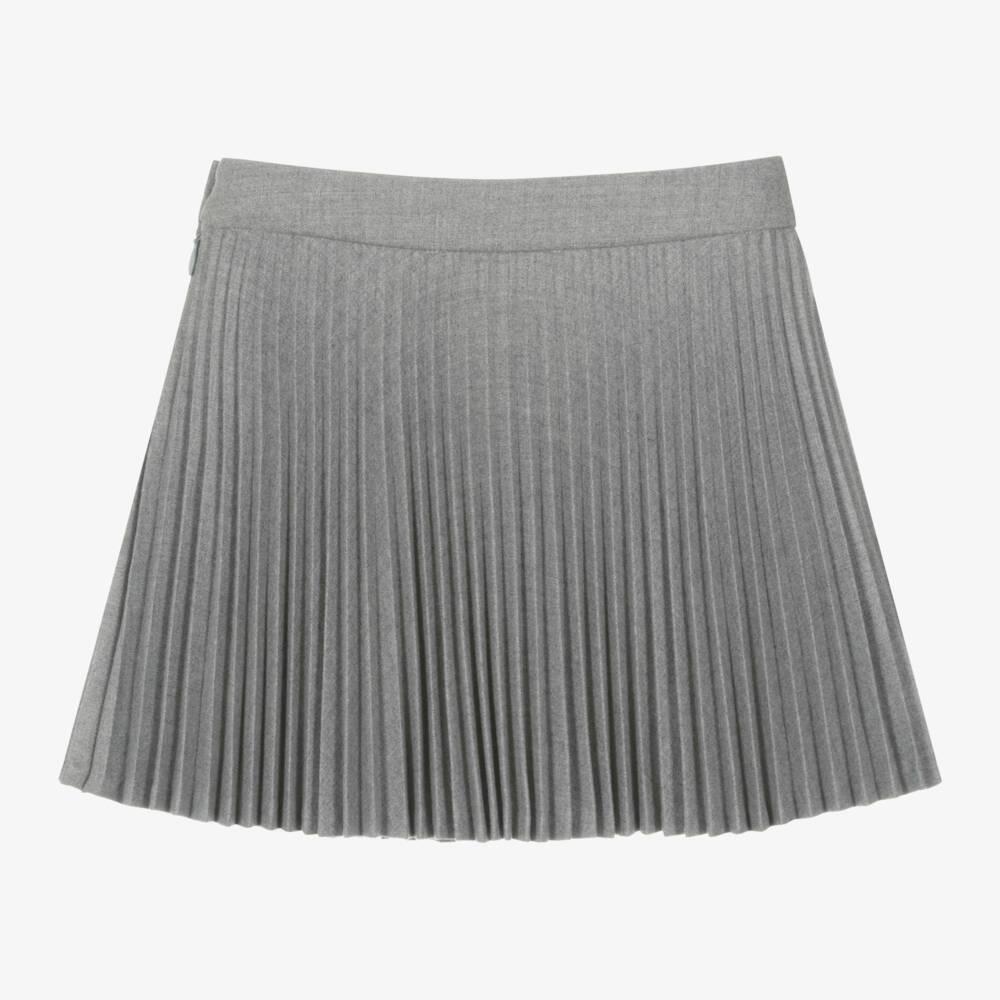 Tartine et Chocolat-تنورة بكسرات لون رمادي | Childrensalon Outlet