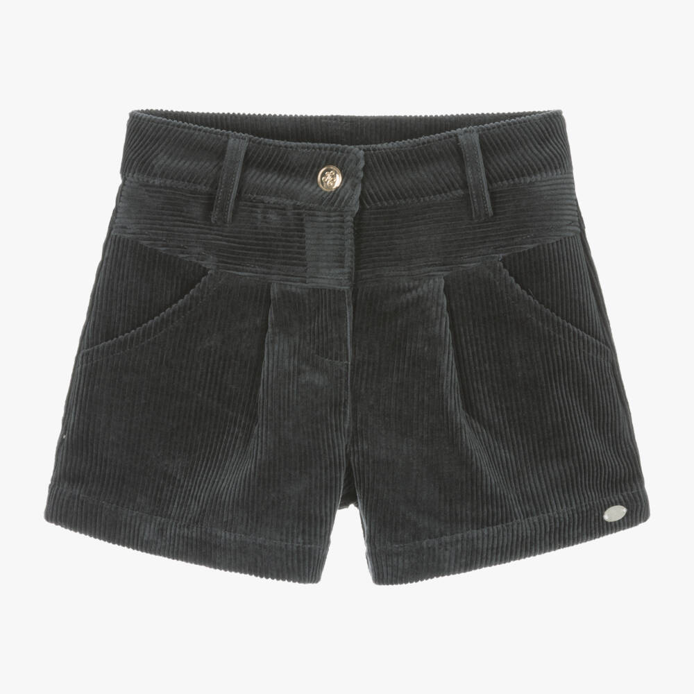 Tartine et Chocolat-Girls Corduroy Blue Shorts | Childrensalon Outlet