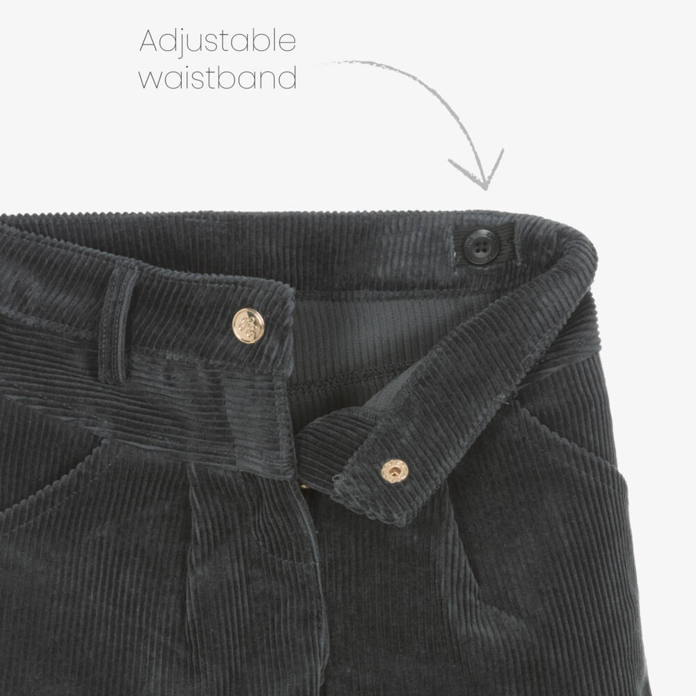 Tartine et Chocolat-Girls Corduroy Blue Shorts | Childrensalon Outlet