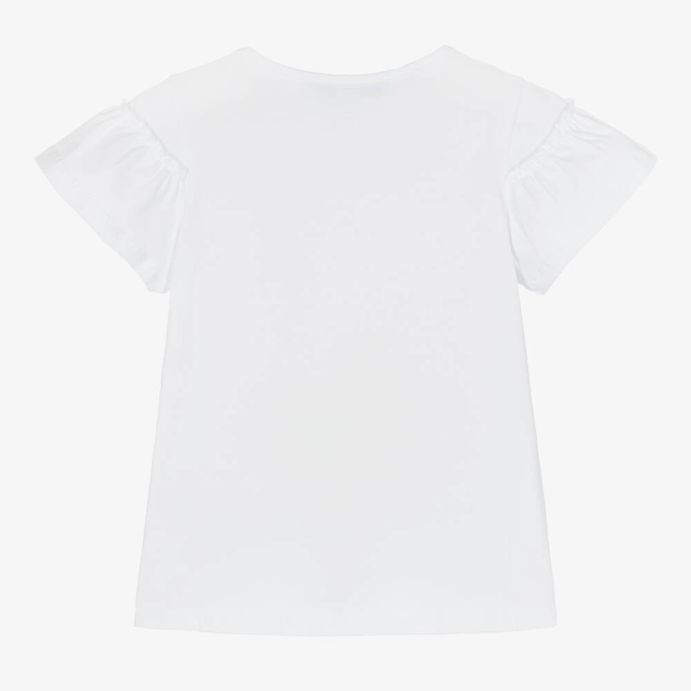 Tartine et Chocolat-Girls Cotton Tee with Floral Design | Childrensalon Outlet