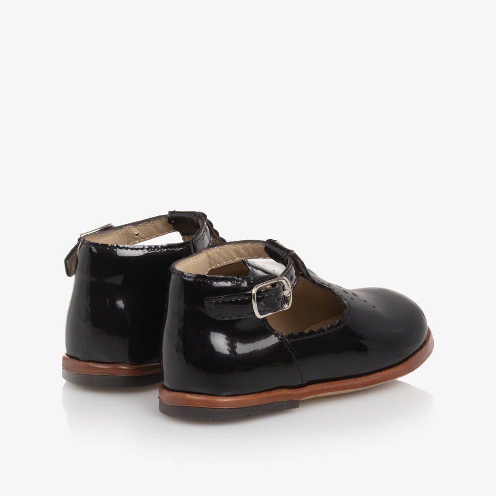 Tartine et Chocolat-Girls Dark Navy Blue Patent Leather First Walker Shoes | Childrensalon Outlet