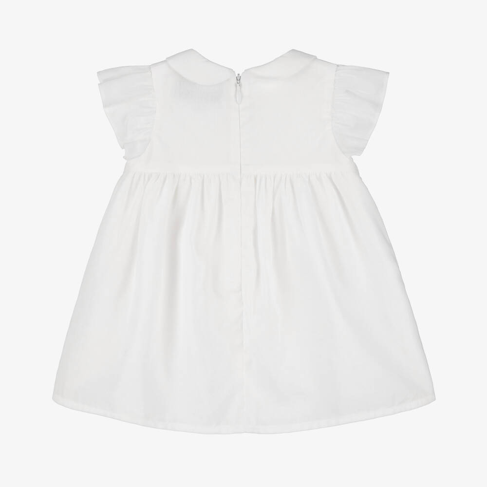 Tartine et Chocolat-فستان أبيض مطرز للبنات | Childrensalon Outlet