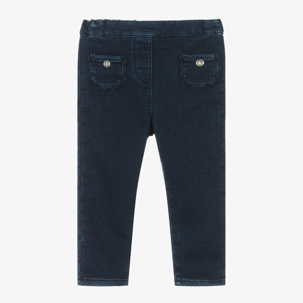 Tartine et Chocolat-Girls Denim Trousers with Pockets | Childrensalon Outlet