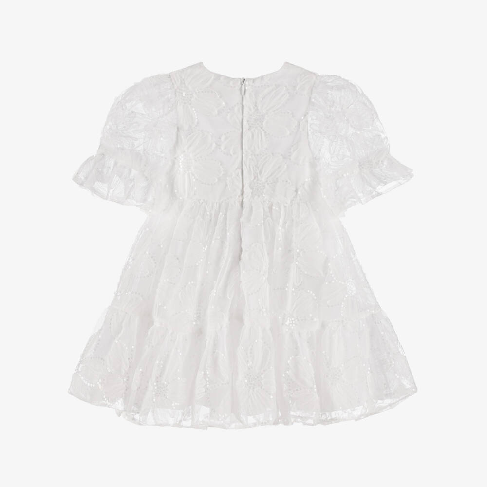Tartine et Chocolat-Элегантное платье из тюля с цветочными пайетками для девочек | Childrensalon Outlet