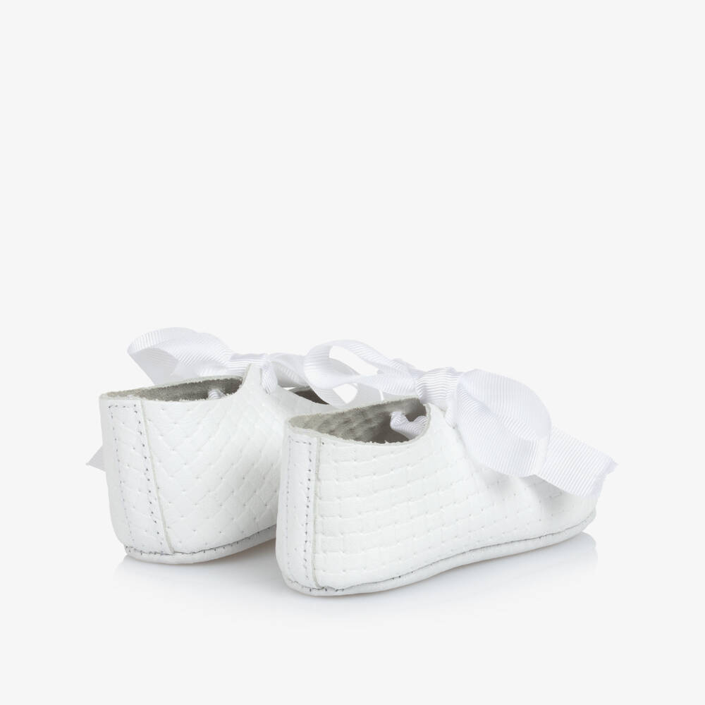 Tartine et Chocolat-Girls Elegant White Leather First Steps | Childrensalon Outlet