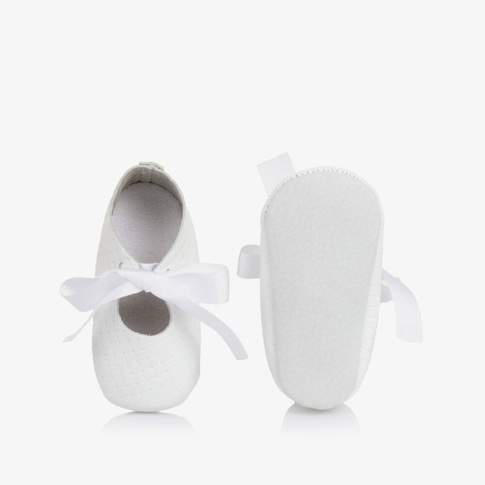 Tartine et Chocolat-Girls Elegant White Leather First Steps | Childrensalon Outlet
