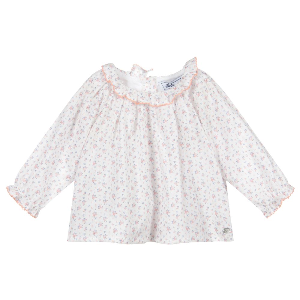 Tartine et Chocolat - Хлопковая блузка с цветочным узором для девочек | Childrensalon