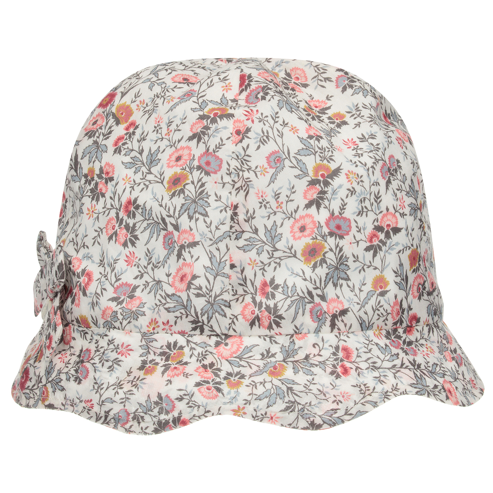 Tartine et Chocolat-Girls Floral Cotton Sun Hat | Childrensalon Outlet