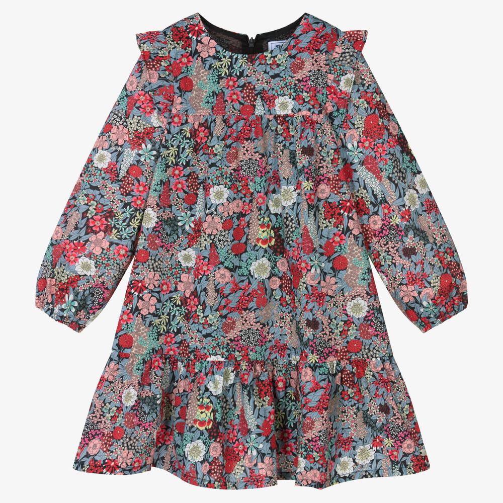 Tartine et Chocolat - Girls Floral Liberty Print Cotton Dress | Childrensalon