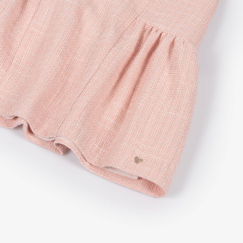 Tartine et Chocolat-Girls Glittery Pink Tweed Dress | Childrensalon Outlet